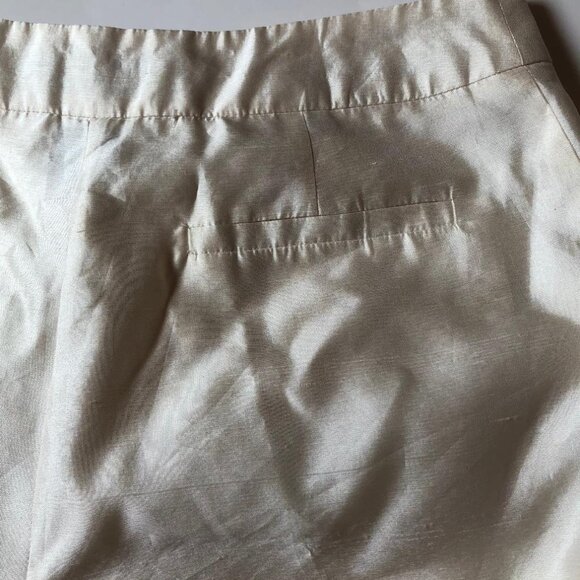 Willi Smith, NWT,100% Silk, lined, straight leg, trouser, Color: Cream, Size: 8 - Picture 7 of 11